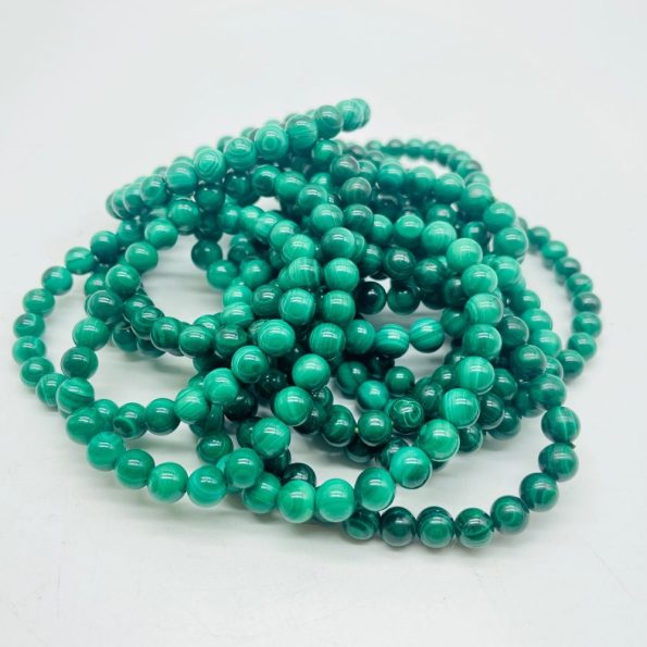 0.24in (6 mm) Alta qualità Malachite Bracciale all'ingrosso