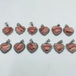 12 pezzi-argento-argento-cuore-rodocrosite-diversi-stili-bellissimo-ciondolo-492885