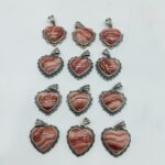 12 pezzi-argento-argento-cuore-rodocrosite-diversi-stili-bellissimo-ciondolo-492885