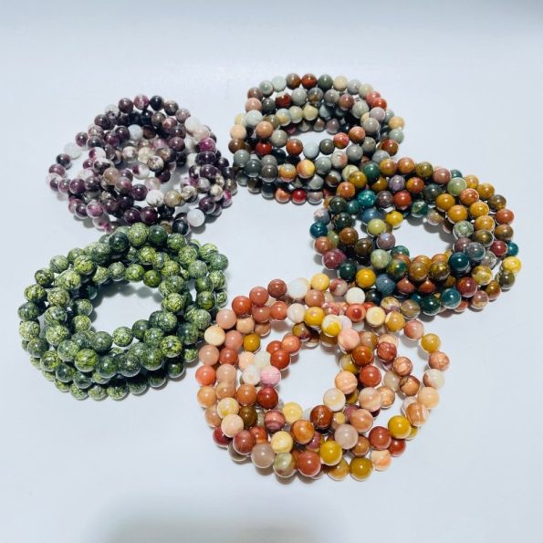 5 tipi di bracciale russo Serpentine pietra Ocean Jasper Bracciali all'ingrosso