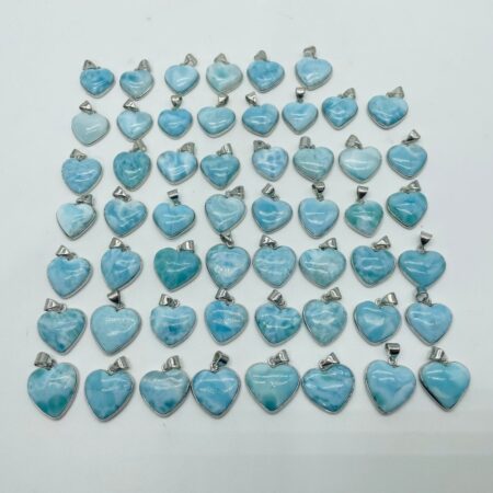 54 Pezzi Larimar Cuore Charm Ciondolo