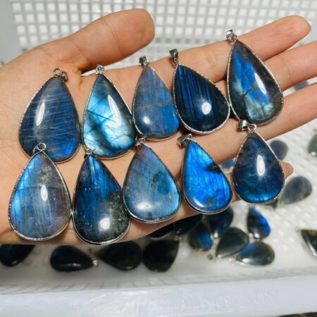 62 pezzi di alta qualità labradorite ciondolo fascino