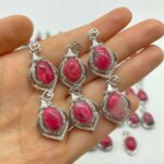 77 Pezzi Bella Rhodonite Diversi Stili Ciondolo