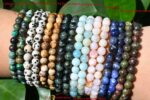 commercio all’ingrosso 6mm Genuine Stacking Gemstone Crystal Bracelets