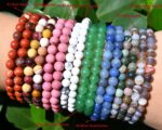 commercio all’ingrosso 6mm Genuine Stacking Gemstone Crystal Bracelets