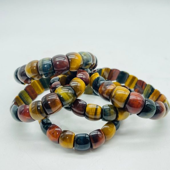 Blu rosso giallo colore misto Tiger Eye Bracciale di cristallo all'ingrosso