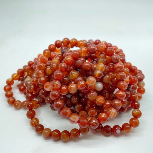 Bracciale di corniola rossa naturale all'ingrosso