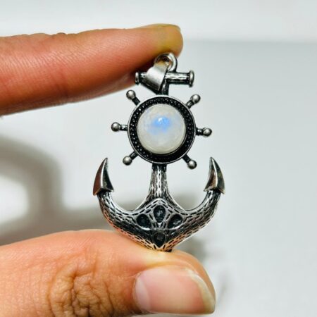 Sri Lanka Moonstone Anchor Shape Pendant all'ingrosso