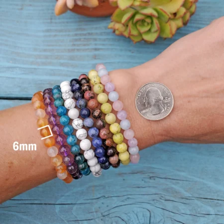 commercio all'ingrosso-6mm-Genuine-Stacking-Gemstone-Crystal-Bracelets